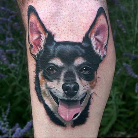 Aaron Peters Chihuahua Tattoo Ideas, Chihuahua Tattoo, Portrait Realistic, Dog Tattoo Ideas, Tattoos For Dog Lovers, Dog Memorial Tattoos, Key Tattoos, Realistic Tattoo Sleeve, Special Tattoos