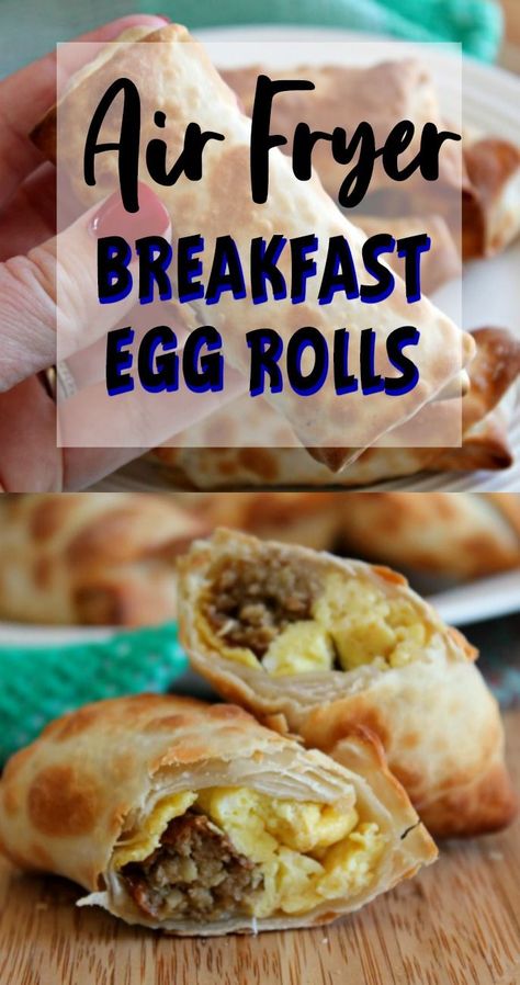 Breakfast Egg Rolls, Air Fryer Recipes Potatoes, Le Crueset, Super Easy Breakfast, Air Fryer Breakfast, Air Fryer Recipes Breakfast, Breakfast Sides Dishes, Friends Recipes, Breakfast Appetizers