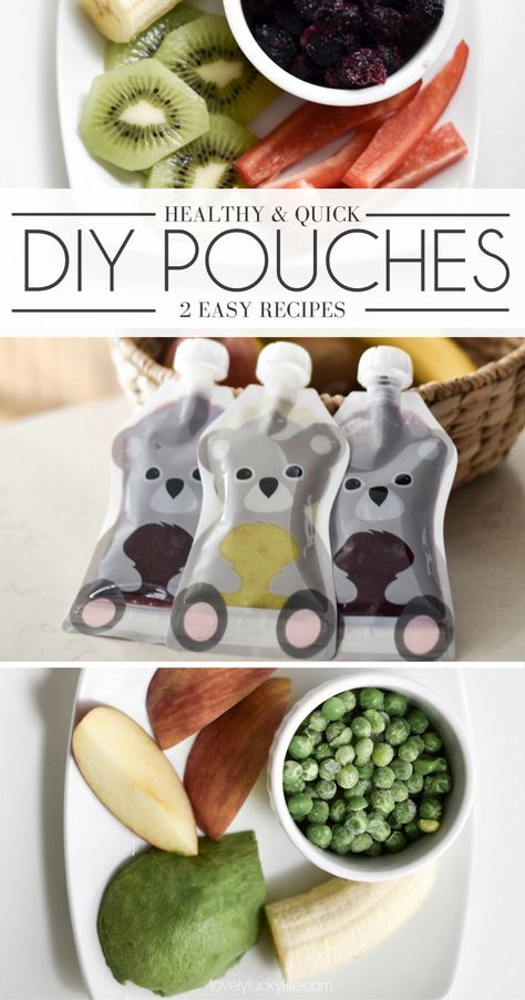 Fruit And Veggie Pouch Recipes, Pouch Ideas, Homemade Baby Pouches, Squeeze Pouch Recipes, Diy Baby Food Pouches, Diy Baby Pouches Food Recipes, Toddler Food Pouch Recipes, Homemade Baby Food Pouches, Baby Food Pouches