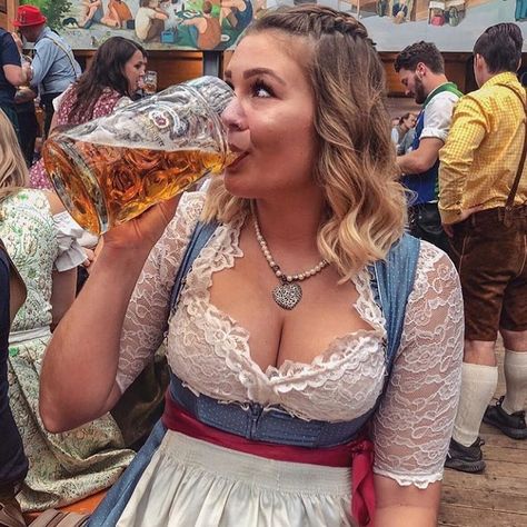 Octoberfest Women, Octoberfest Costume, Beer Maid, Beer Wench, Oktoberfest Woman, Oktoberfest Outfit, Beer Girl, Light Blonde Hair, Brothers And Sisters