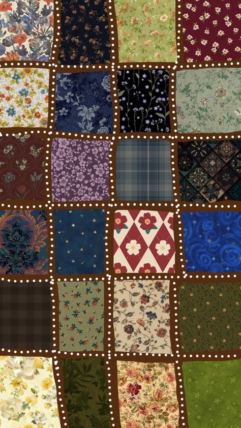 my great grandmother used to sew patchwork quilts and ever since they've been one of my favorite things ❤️ #patchwork #patchworkquilt #vintage #sewing #wallapaper #collageart #patterns #nostalgia Quilt Background, Patchwork Aesthetic, Patchwork Background, Sew Patchwork, Patchwork Wallpaper, My Favorite Things, Patchwork Quilts, Vintage Sewing, Collage Art