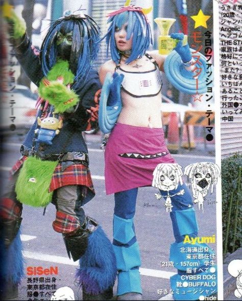 #FashionOutfits #Fashion #FashionInspoOutfits #FashionKilla #FashionIconDressToImpress #FashionDesignerDressToImpress #FashionWeekDressToImpress #FashionWeek #FashionDesigner #FashionIcon #FashionDesignSketches #FashionAttire #FashionAesthetic #FashionArt Futuristic Japanese Fashion, Harajuku Fashion 90s, Trashcore Fashion, 2000s Rave Outfits, Uchuu Kei Fashion, Cyberpop Fashion, Yabi Fashion, Tokyo Y2k, Cyberpop Aesthetic