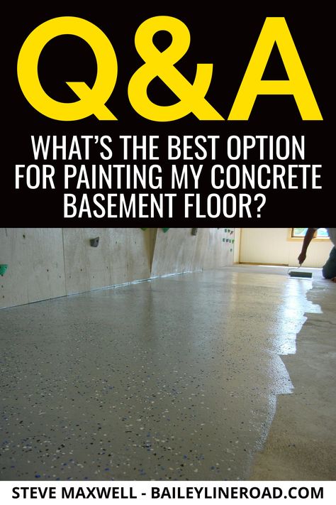 Leveling Basement Concrete, Paint Concrete Basement Floor, Painting A Basement Floor, Painted Cement Floors Basement, Cement Basement Floor Ideas, Paint Cement Floor Indoor, Paint Basement Floor, Painting Concrete Floors Indoor, Concrete Basement Floor Ideas