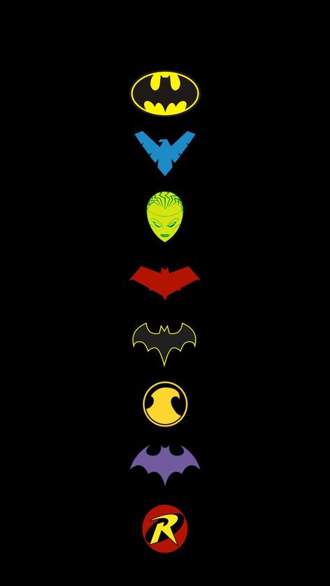 Batfamily Wallpaper, Robin Symbol, Hero Symbol, Superhero Symbols, Pop Art Lips, 2022 Wallpaper, Family Symbol, Bat Symbol, Family Logo