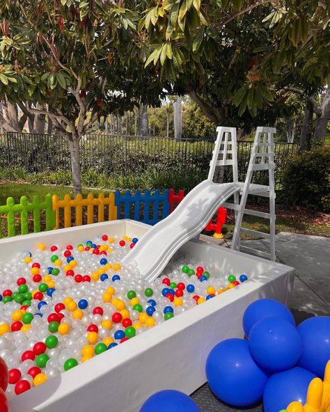 Color your world ❤️🧡💛💚💙💜 #softplay #colorparty #rainbowparty #crayola #kidfun #ballpitfun #toddlerfun Rooftop Restaurant Design, Small Backyard Design Layout, Party Planning Business, Backyard Design Layout, Art Classroom Decor, Backyard Designs, Kids Outdoor Play, Planning Business, 2024 Color