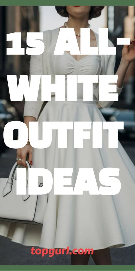 15 All-White Outfit Ideas That’ll Make You Look Fresh AF Casual All White Outfits For Women, All White Cruise Outfit, White Dress Styling Ideas, All White Attire Party Outfit, Fancy White Outfits, What To Wear With A White Dress, All White Womens Outfits, What To Wear To A White Party, Winter White Party Outfit