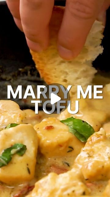 Sam Turnbull • vegan recipes 🌱 on Instagram: "Marry Me Tofu is so creamy and flavorful, that it might inspire a proposal! This easy delicious recipe takes just 30 minutes to whip up. Serve this vegan tofu recipe over pasta, rice, quinoa, mashed potatoes or with crusty bread for a meal that will win everyone's heart. 💞⁠
⁠
Drop a "MarryMe" in the comments and I will DM you the recipe.⁠
⁠
🔗 Or find the link to the recipe in my profile or find it on itdoesnttastelikechicken.com⁠
⁠
🤯 Get a FREE eCookbook of my top 30 fan-favorite, drool-worthy plant-based recipes! Head to https://itdoesnttastelikechicken.com/free-cookbook/ to grab your copy. 🥰⁠
⁠
#itdoesnttastelikechicken #vegan #veganrecipe #veganrecipes #plantbased #vegansofig #veganfood #veganfoodshare #vegansofinstagram #veganism #what Quinoa Tofu Recipes, Tofu Recipes Vegan, Pasta Rice, Vegan Quinoa, Vegan Tofu, Tofu Recipe, Easy Delicious Recipes, Tofu Recipes, Crusty Bread