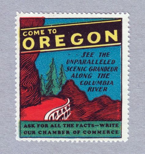 Shirt Inspiration, Vintage Pics, Columbia River, Brand Promotion, Popular Art, Post Stamp, Collage Design, Chamber Of Commerce, Stamp Design