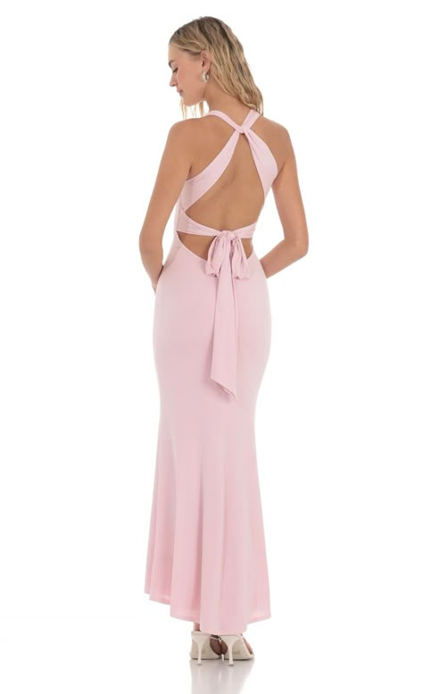 Twist V-Neck Maxi Dress in Pink | LUCY IN THE SKY Light Pink Long Dress, Prom Dress Inspo, School Dance Dresses, Pink Long Dress, Pink Silk Dress, Stunning Prom Dresses, Preppy Dresses, Pink Formal Dresses, Homecoming Dresses Long