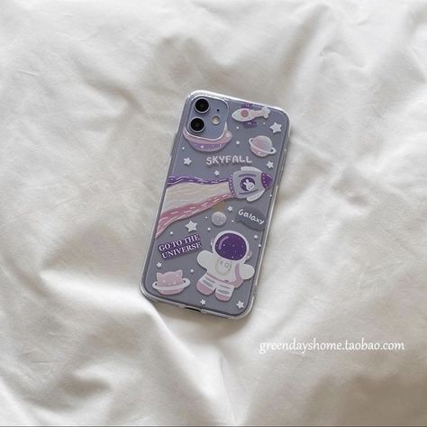 Purple Phone Case Diy, Purple Phone Case Ideas, Purple Iphone 11 Case Ideas, Clear Phone Case Design, Iphone 11 Colors, Phone Case Diy Paint, Purple Iphone, Purple Iphone Case, Retro Phone Case