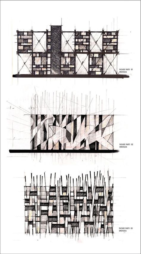 Koshino House, Croquis Architecture, Architectural Sketch, Architectural Drawing, Diagram Architecture, Building Facade, Architectural Drawings, Facade Architecture, Architecture Presentation