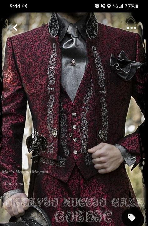 Dress Suits For Men, Designer Suits For Men, Fashion Suits For Men, Steampunk Clothing, Stylish Mens Outfits, Black Suit, Wedding Suits Men, Mens Fashion Suits, Fantasy Clothing