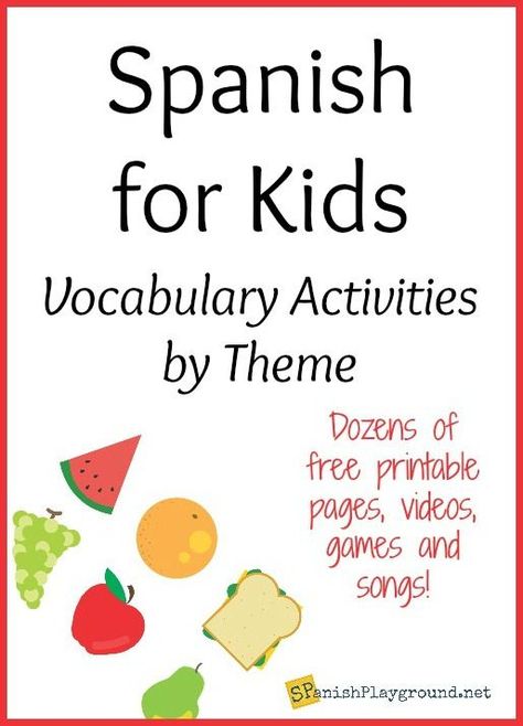 Spanish Vocabulary Activities for Kids Preschool Spanish Lessons, Beginner Spanish Lessons, Spanish For Kids, Spanish Learning Activities, Preschool Spanish, Basic Spanish, Spanish Classroom Activities, Learning Spanish For Kids, Spanish Curriculum