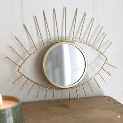 Small Mirror Wall Decor, Pastel Shop, Eye Mirror, Boho Mirror, Mood Stone, Copper Mirror, Lash Room, Small Mirror, Hanging Plates