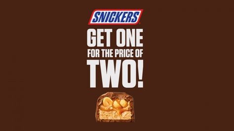 Ads We Like: Snickers offers one for the price of two in latest ‘You’re Not You’ campaign | The Drum Snickers Ad, Snickers Candy Bar, Snickers Candy, Snickers Bar, Creative Advertising Campaign, Banner Ad, Are You Ok, Catch Phrase, Creative Advertising