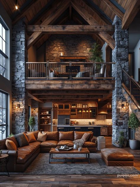 Stylish Barndominium Design Ideas for Your Dream Home - Puqqu Mountain Lodge Interior Design, Barndominium Styles, Barndominium Homes Interior, Barndo Floor Plans, Barn Dominium Houses, Barndominium Living Room, Luxury Barndominium, Barndo House, Dream Barndominium