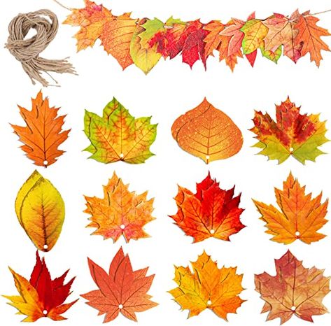 Maple Leaf Decor, Party Decor Diy, Hanging Leaf, Leaf Cutout, Thanksgiving Harvest, Harvest Party, Leaf Ornament, Autumn Thanksgiving, Wood Tags