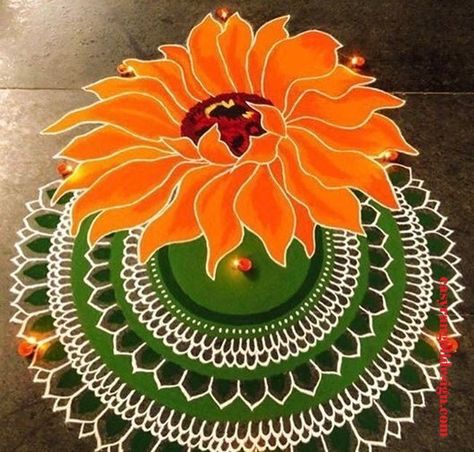 50 Attractive Rangoli Design (Rangoli Ideas) - October 2019 Tough Rangoli Designs, Karwachauth Rangoli Design, 3d Rangoli Designs Creativity, New Rangoli Designs Creativity, Diwali Mehandi, Rangoli Drawing, Rangoli Decoration, Sankranthi Rangoli, 3d Rangoli