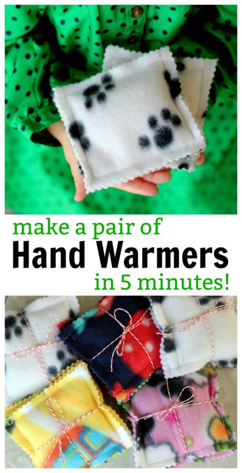 Here is a quick, easy, and cozy gift idea! 5 minute fleece hand warmers to put inside a jacket pocket. Fill with rice and warm in a microwave to heat up! You can even add a few drops of essential oil to make them smell nice. Package up in a set of two for a sweet gift. Fleece Projects, Beginner Sewing Projects Easy, Craft Making, Cozy Gift, Creation Couture, Sewing Projects For Beginners, Diy Couture, Easy Sewing Projects, Jar Crafts