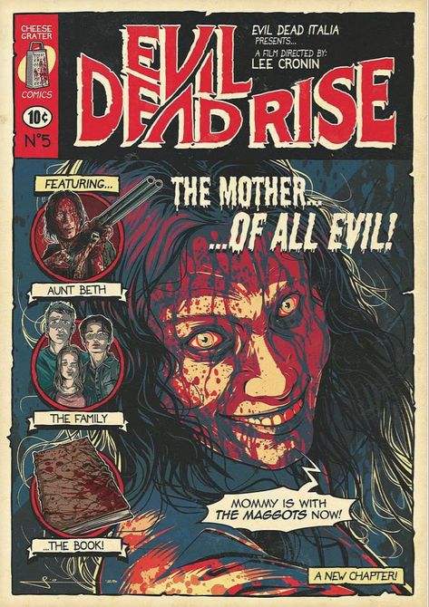 Evil Dead Rise comic cover homage for Evil Dead Rise, Castlevania Anime, Soul And Maka, Comic Book Collection, 2023 Art, Rise Art, Comic Poster, Comic Cover, I Love Cinema