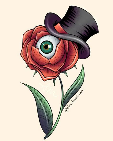 Eye Flower Drawing, Eye Flower Art, Eyeball Plant Tattoo, Evil Flower Drawing, Eye Ball Flower Drawing, Flower Eyeball Drawing, Flower Eyeball Tattoo, Flowers With Eyeballs Tattoo, Eyeball Illustration