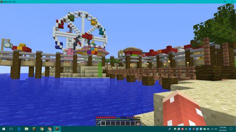 Carnival Minecraft, Minecraft Carnival Builds, Minecraft Carnival, Cube Games, Game Of Survival, Survival Project, Island 2, Minecraft Inspo, Minecraft City