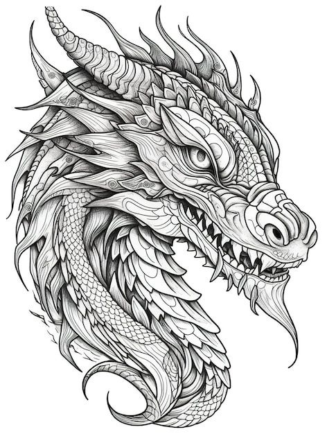 Foto un dibujo de una cabeza de dragón i... | Premium Photo #Freepik #photo #dragon-chino #ilustraciones #dibujos #dibujos-animados Dragon Head Drawing, Dragon Head Tattoo, Dragon Chino, Turtle Drawing, Lettering Styles Alphabet, Eagle Painting, Celtic Dragon, Art Drawings Sketches Pencil, Ninja Turtles Artwork