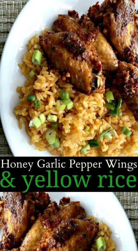 Wings And Rice, Stylish Cravings, Rice For Dinner, Yellow Rice Recipes, Poultry Dishes, Rice Dinner, Yellow Rice, Duck Recipes, Midweek Meals