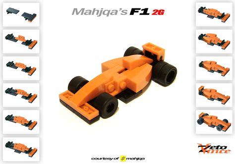 Mahjqa's F1 2G F1 Lego Car, F1 Lego, Lego Cars Instructions, Lego F1, Lego Plane, Easy Lego Creations, Lego Micro, Construction Lego, Micro Lego