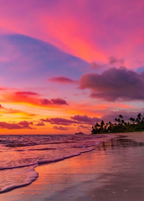 Tropical Island Beach Sunrise - Elements of Bliss Tropical Island Sunset, Tropical Sunset Aesthetic, Island Aesthetic Tropical, Tropical Island Wallpaper, Island Beach Aesthetic, Tropical Island Aesthetic, Tropical Beach Aesthetic, Beach Sunrise Aesthetic, Sunrise Hawaii