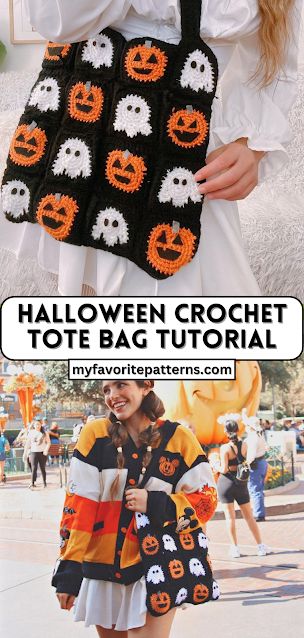 Get into the Halloween spirit with our step-by-step crochet tutorial for a festive and functional tote bag. Learn how to create spooky motifs, sturdy Trick Or Treat Bags Crochet, Trick Or Treat Crochet Bags, Crochet Car Coasters Halloween, Tie Dye Crochet Pattern, Crochet Halloween Tote Bags, Halloween Crochet Wearable, Crochet Fall Ideas Free, Crochet Halloween Bag Pattern, Halloween Crochet Stitches