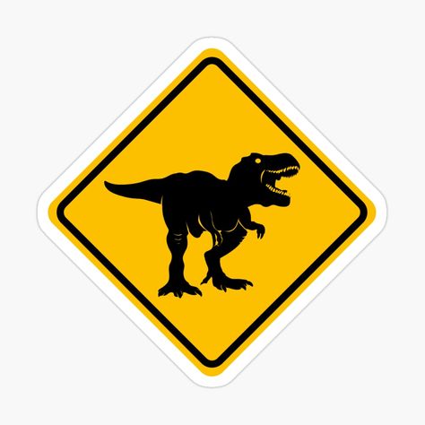 Dino Footprint, Jurassic Park 1993, Dinosaur Park, Dinosaur Images, Crossing Sign, Dinosaur Stickers, Shirt Sticker, T Rex Dinosaur, Road Sign