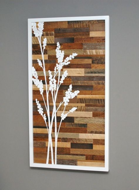 Tre Kunst, Diy Wand, Reclaimed Wood Wall Art, Reclaimed Wood Projects, Reclaimed Wood Wall, Diy Holz, Pallet Art, Wood Ideas, Pallet Ideas