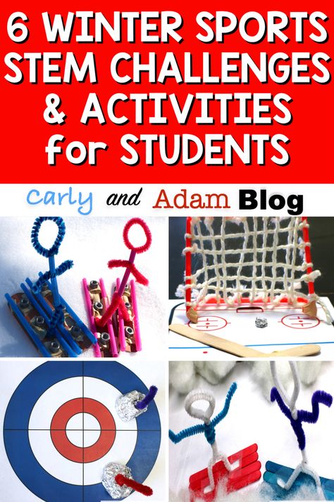 6 Winter Sports STEM Challenges and Activities for Kids Winter Sports Crafts, Winter Olympics Activities, Stem Winter, Olympic Theme Party, Olympic Games For Kids, Olympics Activities, Coding Lessons, Olympic Theme, Olympic Party