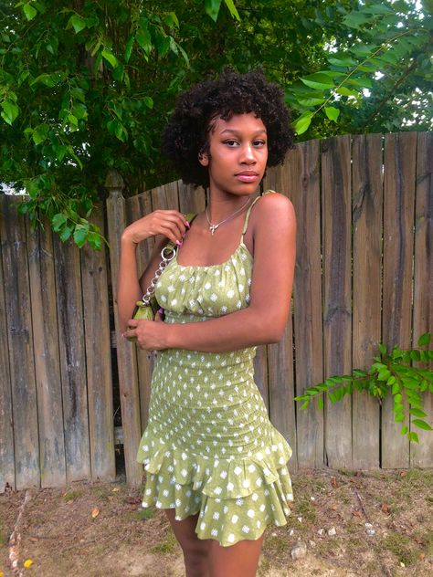 Mini Sundress Aesthetic, Sundress Black Women, Sundress Aesthetic, Sundress Black, Girls Sundress, Mini Sundress, Cute Fits, Black Is Beautiful, Hair Products