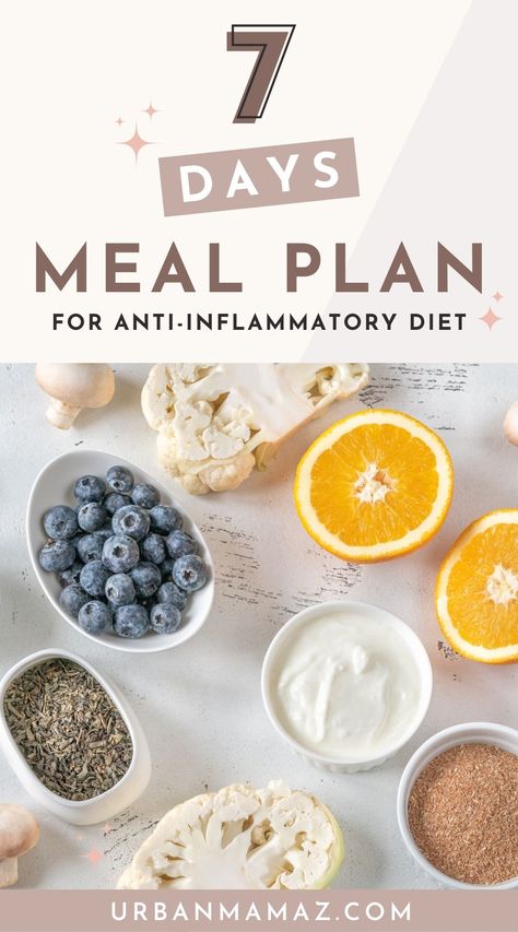 Looking for a 7 day meal plan for anti inflammatory diet? Here's a 7 days anti inflammatory diet meal plan! Clean Eating 7 Day Meal Plan, Anti Inflammation Diet Before And After, Anti Inflammation Protocol, Anti Bloat Diet Plan, 10 Day Reset Diet, Flammatory Foods To Avoid, Autophagy Diet Plan, Anti Inflammation Diet For Picky Eaters, Gundry Diet Recipes Phase 1