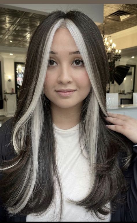 Blonde Underneath Hair, Undercolor Hair, Ash Blonde Hair Balayage, Money Piece Hair, Girl Hair Colors, Hair Color Underneath, Hair Color Streaks, Money Piece, Black Hair With Highlights