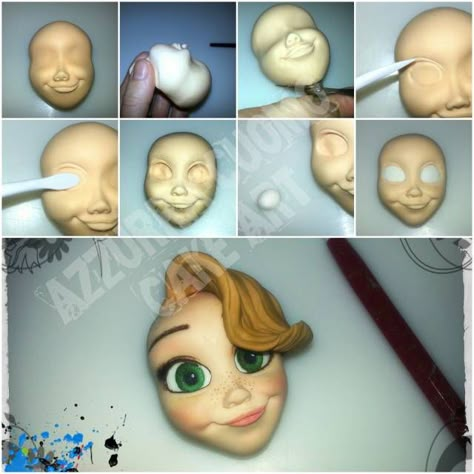 Fondant People, Rapunzel Cake, Fondant Figures Tutorial, Cake Topper Tutorial, Decoration Cake, Fondant Tutorial, Fondant Figures, Sugar Craft, Cake Decorating Tutorials