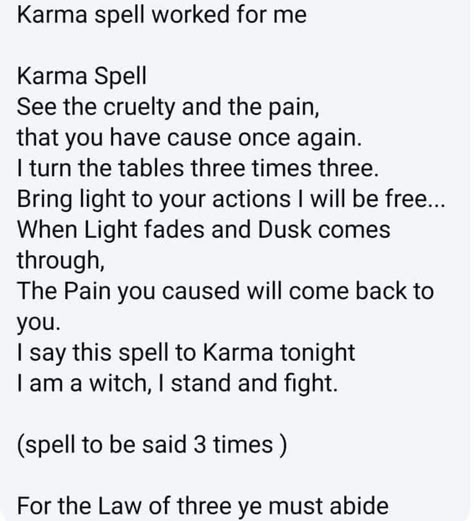 Reverse Spell Chant, Soul Mate Spell, Instant Karma Spell, Karma Spells That Work, White Candle Spells, Karma Spell, Truth Spell, Real Spells, Goddess Magick