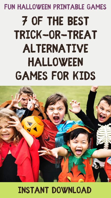 Trick Or Treat Games For Kids, Host A Halloween Party, Trick Or Treat Games, Halloween Scavenger Hunt, Games For Children, Spooky Costumes, Halloween Games For Kids, Trick Or Treaters, Dance Games