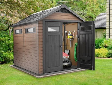 Composite Storage Sheds Keter Sheds, Plastic Storage Sheds, Garden Shed Diy, Resin Sheds, Prefab Sheds, Outdoor Shed, Shed Cabin, Backyard Storage Sheds, Backyard Storage