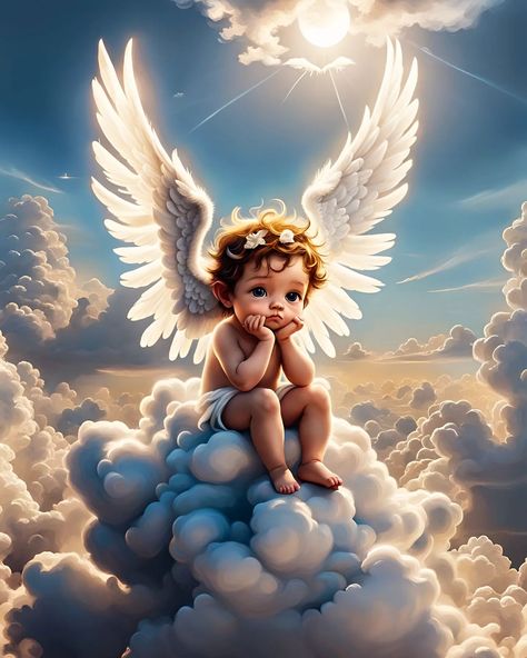 a little #cute #cupid sitting on a #clouds @NightCafeStudio #stablediffusion #digitalart #aiart #ai Cupid Arrow, Baby Sketch, Unicorn Cross Stitch Pattern, Pop Art Images, Cute Angel, Angel Images, Cupids Arrow, Art Of Love, Black Angels