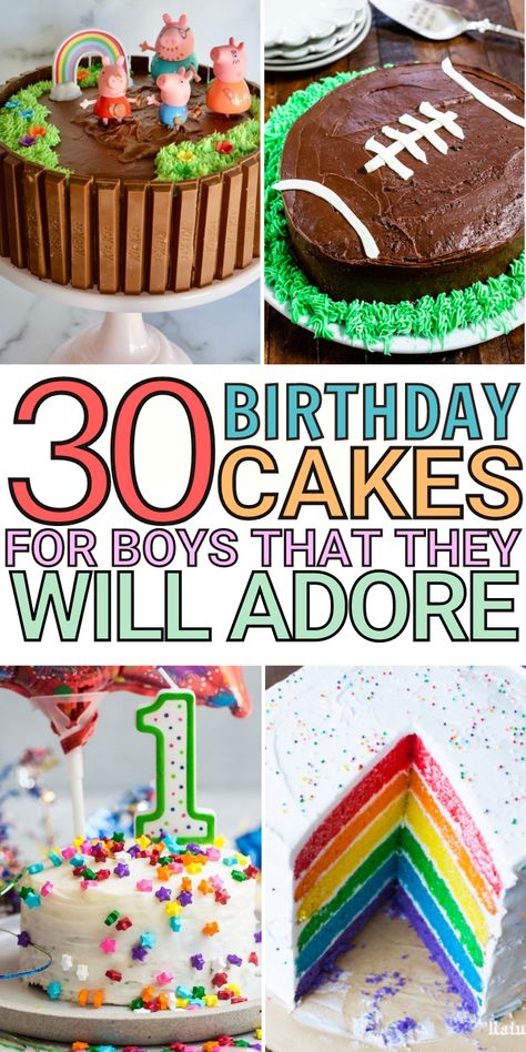 Boy Birthday Cake Ideas #birthday #birthdaycakes Diy Boy Birthday Cake, Birthday Cake 8 Boy, Easy Boy Birthday Cake, Teen Boy Birthday Cake Ideas, Birthday Cake 10 Boy, Birthday Cake For 9 Year Boy, Children’s Birthday Cake, Diy Birthday Cake For Boys, Second Birthday Cake Boy