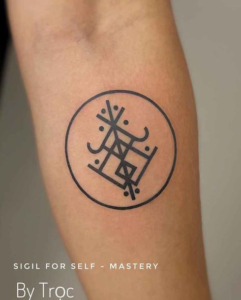 Sigil Tattoos, Friendship Symbol Tattoos, Tiger Eyes Tattoo, Sagittarius Tattoo Designs, Austin Osman Spare, Sigil Tattoo, Saved Tattoo, Unique Tattoo Designs, Tattoo Meaning