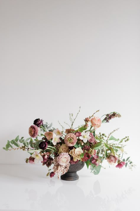 Compote Centerpiece, Floral Workshop, Flower Workshop, Burgundy And Blush Wedding, Wedding Centrepiece, Wedding Floral Arrangements, Floral Arranging, Wedding Floral Centerpieces, Bouquet Arrangements