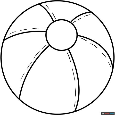 Free Beach Ball Coloring Page for Kids Simple Coloring Pages For Kids, Printable Summer Coloring Pages, Summer Coloring Pages For Kids, Baseball Coloring Pages, Simple Coloring Pages, Flower Coloring Sheets, Football Coloring Pages, Sports Coloring Pages, Free Printable Coloring Sheets