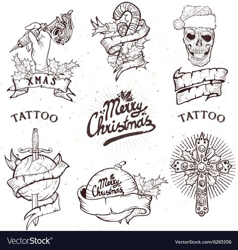 Christmas Tattoo, Tattoo Prices, Slot Pragmatic Play, Incredible Tattoos, Home Tattoo, Tattoo Set, Holiday Postcards, Tattoos Ideas, Tattoo Flash