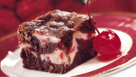 Cherry Cream Cheese Brownies, Cherry Cream Cheese, Streusel Bars, Cherry Brownies, Easy Chocolate Fudge, Cherry Bars, Cheese Brownies, Cream Cheese Brownies, Swirl Brownies