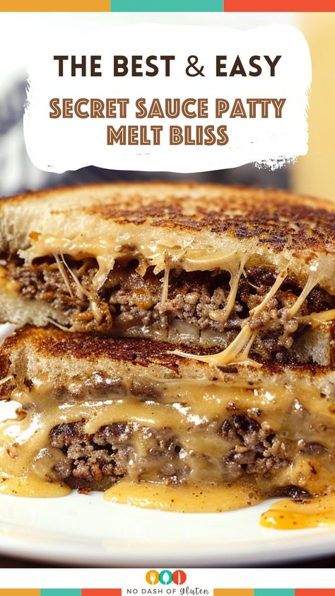 Secret Sauce Patty Melt Bliss Secret Sauce Patty Melt, Secret Sauce Patty Melt Bliss, Sausage Patty Melt, Pattie Melts With Secret Sauce, Party Melt Sauce, Patty Melt On Sourdough, Sandwich On Rye Bread, Fresco Melt Sauce, Blackstone Patty Melt