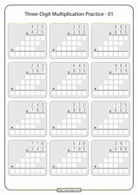 Printable 5th Grade Multiplication Worksheet 01 Maths Worksheets Grade 3 Division, Math 5th Grade, Free Printable Multiplication Worksheets, Multiplication Practice Worksheets, Grade 5 Math Worksheets, Printable Multiplication Worksheets, Math Division Worksheets, Math Multiplication Worksheets, Multiplication Worksheet